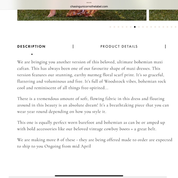 Chasing Unicorns Falling Leaves Small NWT - Picture 3 of 9